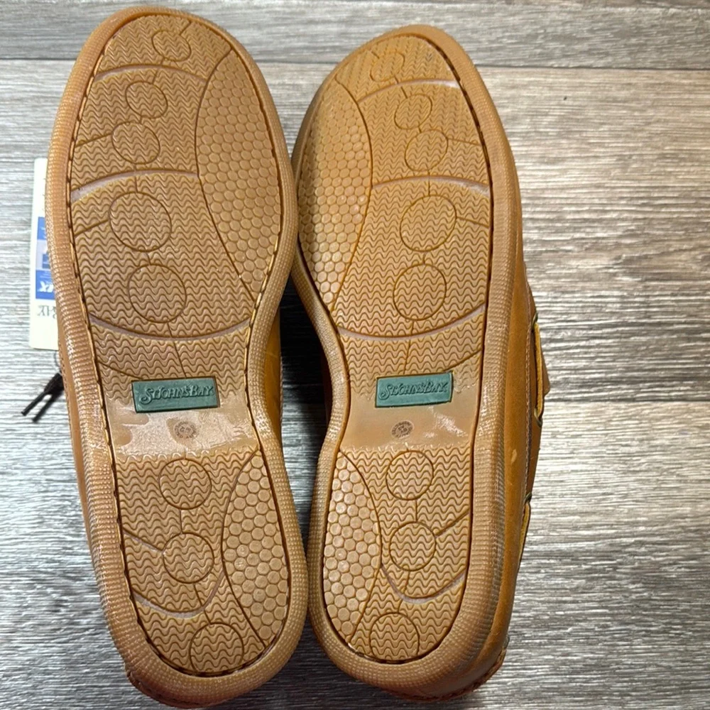 St John’s bay Brown Leather Boat Shoes men’s 13 (b147)